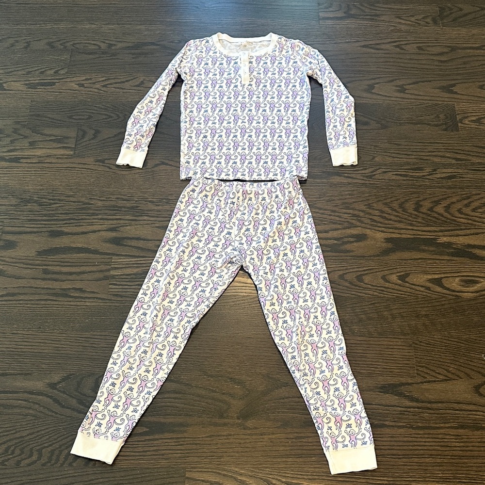 Roller Rabbit Monkey Girls Pajamas Purple Size 12